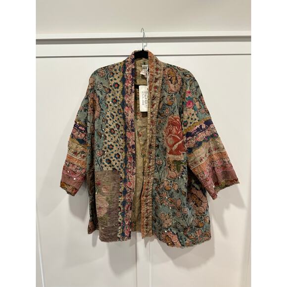 NWT Magnolia Pearl Versailles Cotton Quilted Julian Floral Kimono O/S - Picture 3 of 11